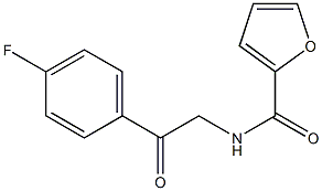 N-[2-(4-fluorophenyl)-2-oxoethyl]-2-furamide 구조식 이미지