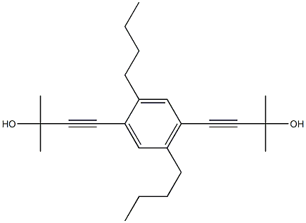 4-[2,5-dibutyl-4-(3-hydroxy-3-methyl-1-butynyl)phenyl]-2-methyl-3-butyn-2-ol Structure