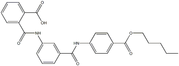 2-{[3-({4-[(pentyloxy)carbonyl]anilino}carbonyl)anilino]carbonyl}benzoic acid Structure