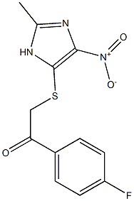 1-(4-fluorophenyl)-2-({4-nitro-2-methyl-1H-imidazol-5-yl}sulfanyl)ethanone Structure