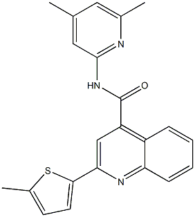 N-(4,6-dimethyl-2-pyridinyl)-2-(5-methyl-2-thienyl)-4-quinolinecarboxamide Structure