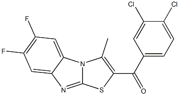 (3,4-dichlorophenyl)(6,7-difluoro-3-methyl[1,3]thiazolo[3,2-a]benzimidazol-2-yl)methanone 구조식 이미지