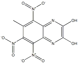 5,6,8-trisnitro-7-methyl-2,3-quinoxalinediol 구조식 이미지