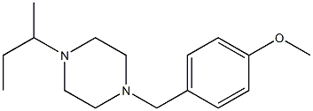 4-[(4-sec-butyl-1-piperazinyl)methyl]phenyl methyl ether 구조식 이미지