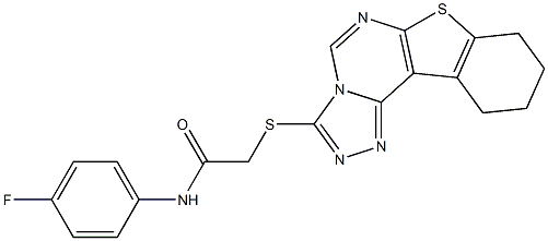 N-(4-fluorophenyl)-2-(8,9,10,11-tetrahydro[1]benzothieno[3,2-e][1,2,4]triazolo[4,3-c]pyrimidin-3-ylsulfanyl)acetamide Structure