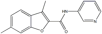 3,6-dimethyl-N-(3-pyridinyl)-1-benzofuran-2-carboxamide 구조식 이미지
