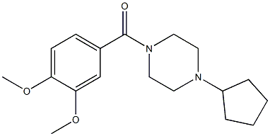 1-cyclopentyl-4-(3,4-dimethoxybenzoyl)piperazine Structure