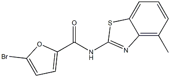 5-bromo-N-(4-methyl-1,3-benzothiazol-2-yl)-2-furamide Structure