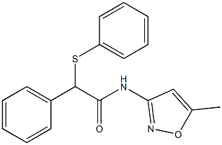 N-(5-methyl-3-isoxazolyl)-2-phenyl-2-(phenylsulfanyl)acetamide 구조식 이미지