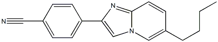 4-(6-butylimidazo[1,2-a]pyridin-2-yl)benzonitrile Structure