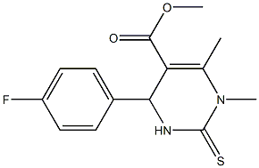 methyl 4-(4-fluorophenyl)-1,6-dimethyl-2-thioxo-1,2,3,4-tetrahydro-5-pyrimidinecarboxylate Structure