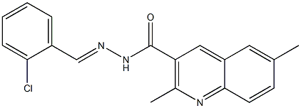 N'-(2-chlorobenzylidene)-2,6-dimethyl-3-quinolinecarbohydrazide 구조식 이미지