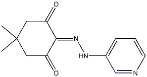 5,5-dimethyl-1,2,3-cyclohexanetrione 2-(3-pyridinylhydrazone) 구조식 이미지