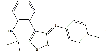 N-(4-ethylphenyl)-N-(4,4,6-trimethyl-4,5-dihydro-1H-[1,2]dithiolo[3,4-c]quinolin-1-ylidene)amine Structure