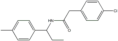 2-(4-chlorophenyl)-N-[1-(4-methylphenyl)propyl]acetamide Structure