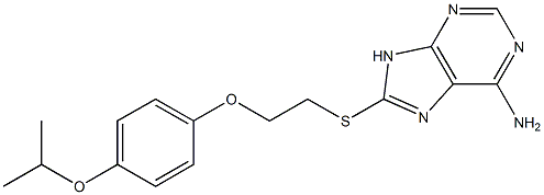 8-{[2-(4-isopropoxyphenoxy)ethyl]sulfanyl}-9H-purin-6-amine Structure