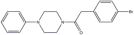 1-[(4-bromophenyl)acetyl]-4-phenylpiperazine 구조식 이미지