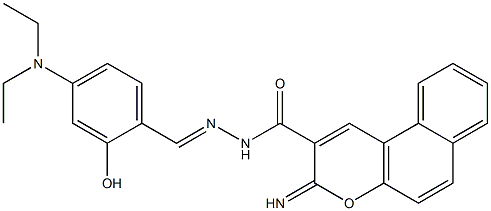 N'-[4-(diethylamino)-2-hydroxybenzylidene]-3-imino-3H-benzo[f]chromene-2-carbohydrazide Structure