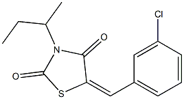 3-sec-butyl-5-(3-chlorobenzylidene)-1,3-thiazolidine-2,4-dione Structure