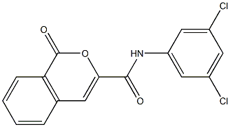 N-(3,5-dichlorophenyl)-1-oxo-1H-isochromene-3-carboxamide 구조식 이미지