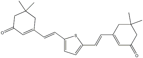 3-(2-{5-[2-(5,5-dimethyl-3-oxo-1-cyclohexen-1-yl)vinyl]-2-thienyl}vinyl)-5,5-dimethyl-2-cyclohexen-1-one 구조식 이미지