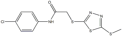 N-(4-chlorophenyl)-2-{[5-(methylsulfanyl)-1,3,4-thiadiazol-2-yl]sulfanyl}acetamide Structure