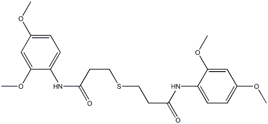 3-{[3-(2,4-dimethoxyanilino)-3-oxopropyl]sulfanyl}-N-(2,4-dimethoxyphenyl)propanamide 구조식 이미지