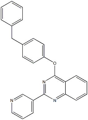 4-benzylphenyl 2-(3-pyridinyl)-4-quinazolinyl ether 구조식 이미지