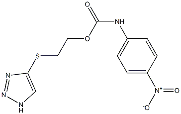 2-(1H-1,2,3-triazol-4-ylsulfanyl)ethyl 4-nitrophenylcarbamate 구조식 이미지