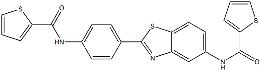 N-(2-{4-[(2-thienylcarbonyl)amino]phenyl}-1,3-benzothiazol-5-yl)-2-thiophenecarboxamide 구조식 이미지