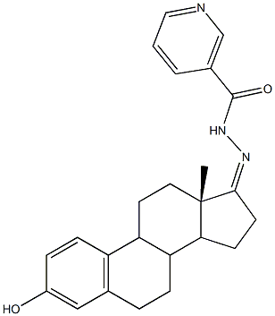 N'-[3-hydroxyestra-1,3,5(10)-trien-17-ylidene]nicotinohydrazide Structure