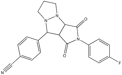 4-[2-(4-fluorophenyl)-1,3-dioxooctahydro-5H-pyrazolo[1,2-a]pyrrolo[3,4-c]pyrazol-9-yl]benzonitrile 구조식 이미지