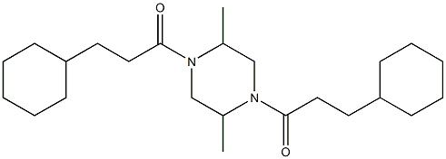 1,4-bis(3-cyclohexylpropanoyl)-2,5-dimethylpiperazine Structure