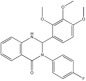 3-(4-fluorophenyl)-2-(2,3,4-trimethoxyphenyl)-2,3-dihydro-4(1H)-quinazolinone Structure