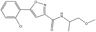 5-(2-chlorophenyl)-N-(2-methoxy-1-methylethyl)-3-isoxazolecarboxamide Structure