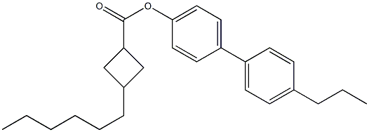 4'-propyl[1,1'-biphenyl]-4-yl 3-hexylcyclobutanecarboxylate Structure