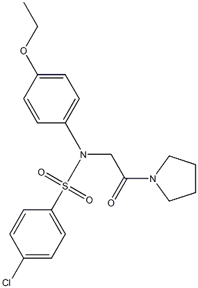 4-chloro-N-(4-ethoxyphenyl)-N-[2-oxo-2-(1-pyrrolidinyl)ethyl]benzenesulfonamide Structure