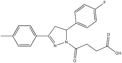 4-[5-(4-fluorophenyl)-3-(4-methylphenyl)-4,5-dihydro-1H-pyrazol-1-yl]-4-oxobutanoic acid Structure