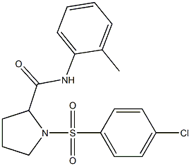 1-[(4-chlorophenyl)sulfonyl]-N-(2-methylphenyl)-2-pyrrolidinecarboxamide Structure