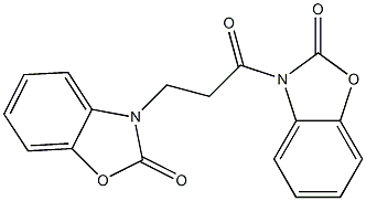 3-[3-(2-oxo-1,3-benzoxazol-3(2H)-yl)propanoyl]-1,3-benzoxazol-2(3H)-one 구조식 이미지