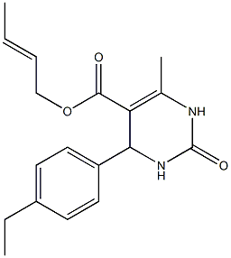 2-butenyl 4-(4-ethylphenyl)-6-methyl-2-oxo-1,2,3,4-tetrahydro-5-pyrimidinecarboxylate Structure