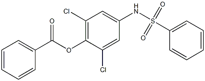 2,6-dichloro-4-[(phenylsulfonyl)amino]phenyl benzoate 구조식 이미지