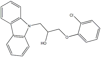 1-(9H-carbazol-9-yl)-3-(2-chlorophenoxy)-2-propanol 구조식 이미지