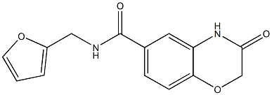 N-(2-furylmethyl)-3-oxo-3,4-dihydro-2H-1,4-benzoxazine-6-carboxamide 구조식 이미지