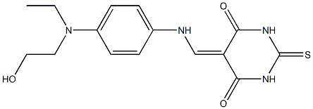 5-({4-[ethyl(2-hydroxyethyl)amino]anilino}methylene)-2-thioxodihydro-4,6(1H,5H)-pyrimidinedione Structure