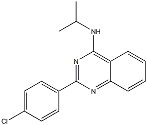 N-[2-(4-chlorophenyl)-4-quinazolinyl]-N-isopropylamine Structure