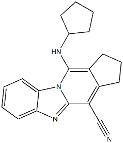 11-(cyclopentylamino)-2,3-dihydro-1H-cyclopenta[4,5]pyrido[1,2-a]benzimidazole-4-carbonitrile Structure