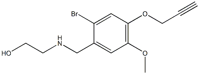 2-{[2-bromo-5-methoxy-4-(2-propynyloxy)benzyl]amino}ethanol Structure
