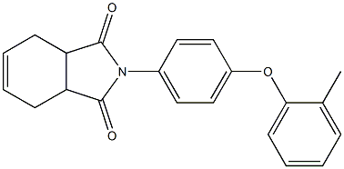 2-[4-(2-methylphenoxy)phenyl]-3a,4,7,7a-tetrahydro-1H-isoindole-1,3(2H)-dione 구조식 이미지