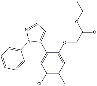 ethyl [4-chloro-5-methyl-2-(1-phenyl-1H-pyrazol-5-yl)phenoxy]acetate 구조식 이미지